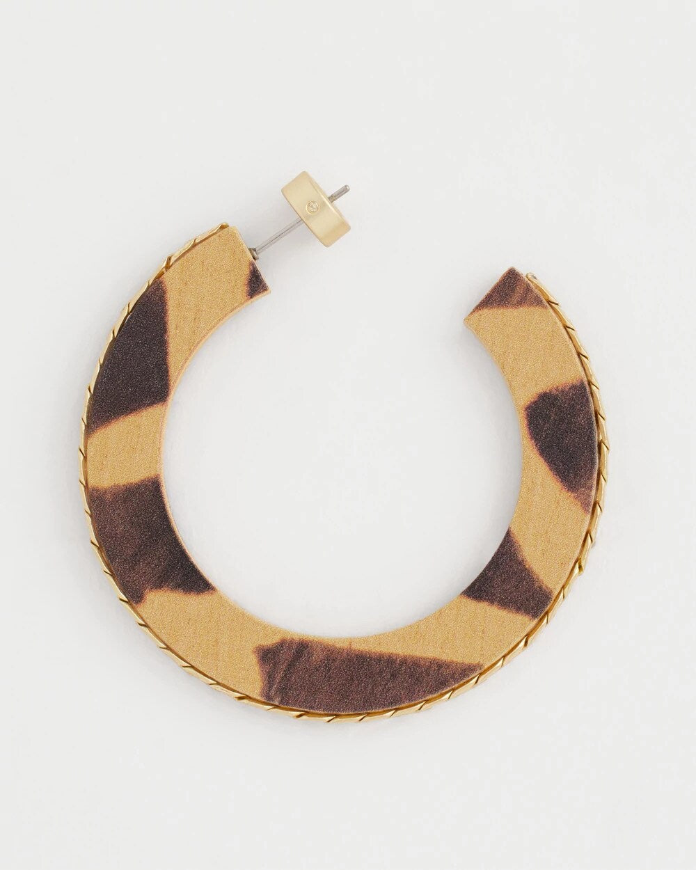 Chico's Jewelry Animal Wood Hoop Earrings