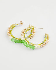 Chico's Jewelry No Droop® Beaded Hoop Earrings