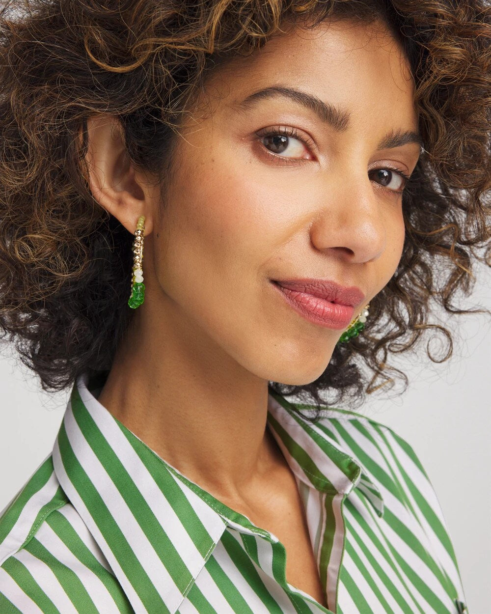 Chico's Jewelry No Droop® Beaded Hoop Earrings