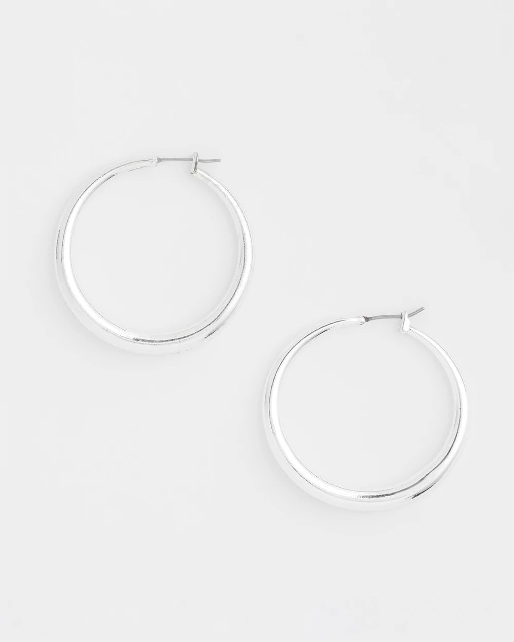Chico's Jewelry Cassie Silver-Tone Hoop Earrings