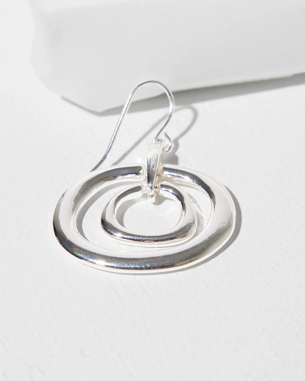 Chico's Jewelry Silver Tone Drop Pendant Earrings