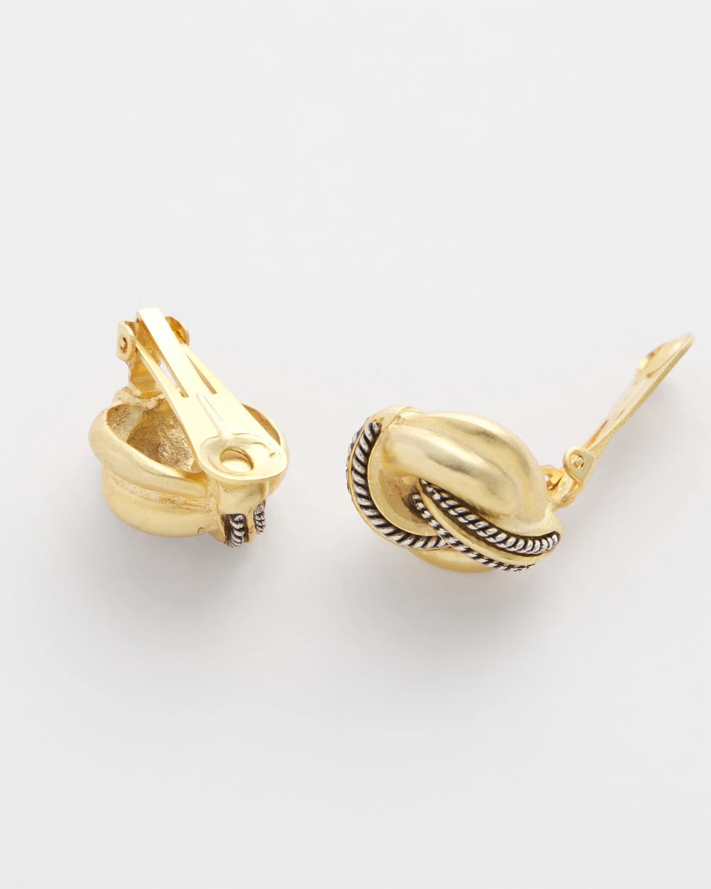 Chico's Jewelry No Droop™ Gold Knot Clip-On Earrings