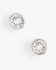 Chico's Jewelry Silver Tone Crystal Stud Earrings