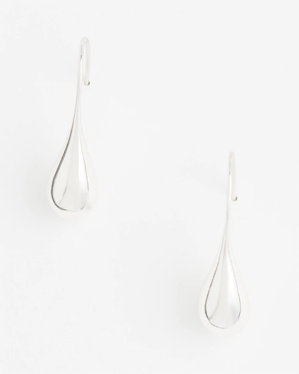 Chico's Jewelry No Droop™ Silver Tone Teardrop Threader Earrings