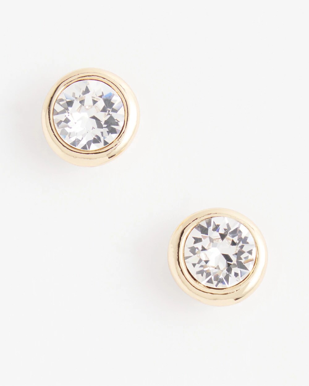 Chico's Jewelry Gold Tone Crystal Stud Earrings
