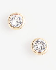 Chico's Jewelry Gold Tone Crystal Stud Earrings