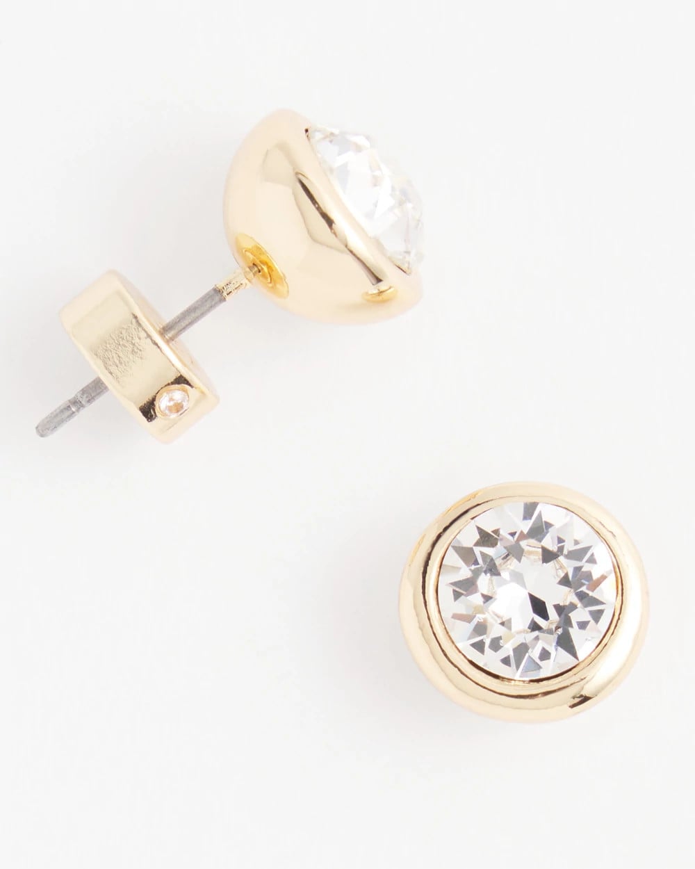 Chico's Jewelry Gold Tone Crystal Stud Earrings