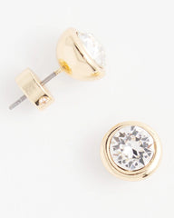 Chico's Jewelry Gold Tone Crystal Stud Earrings