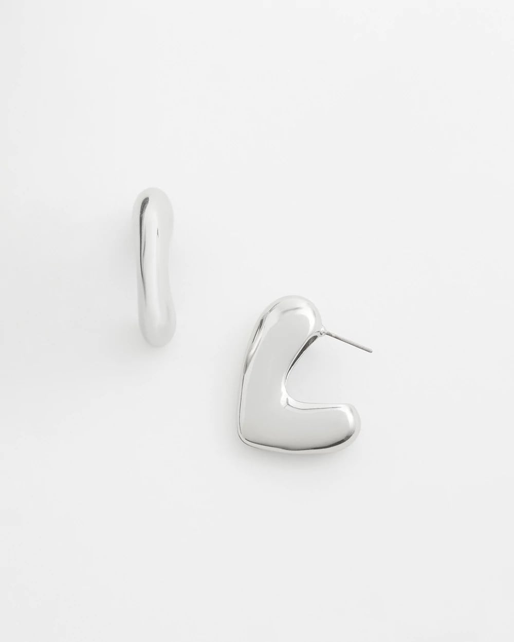 Chico's Jewelry No Droop® Silver Tone Mini Hoops