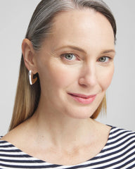 Chico's Jewelry No Droop® Silver Tone Mini Hoops