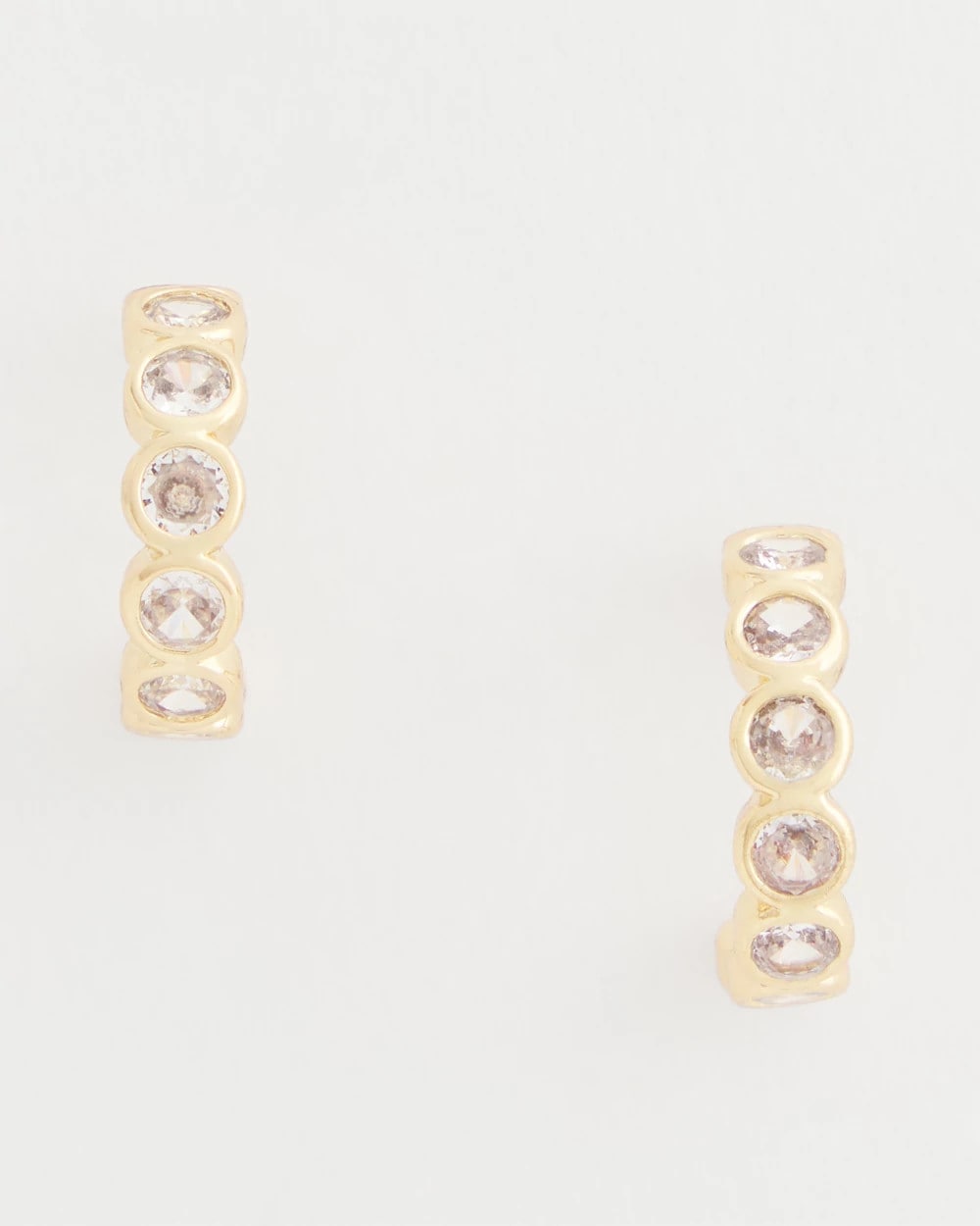 Chico's Jewelry Goldtone Crystal Mini Hoop Earrings