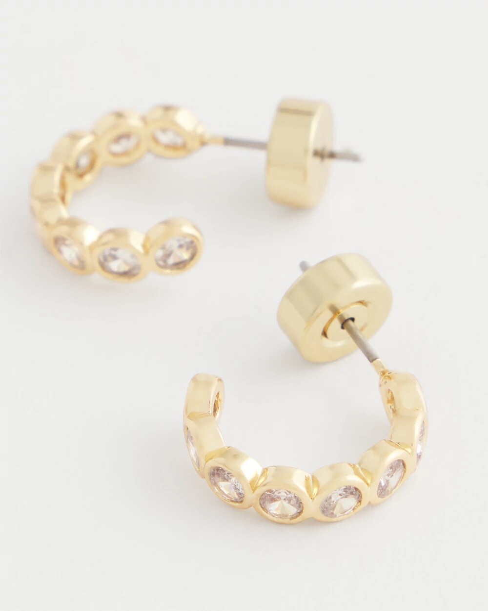 Chico's Jewelry Goldtone Crystal Mini Hoop Earrings