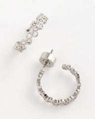 Chico's Jewelry No Droop® Silvertone Hoop Earrings