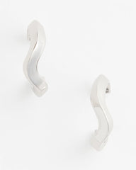 Chico's Jewelry Silver Wavy Hoop Earrings