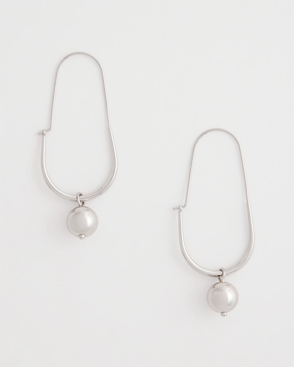 Chico's Jewelry Silver Bead Threader Earrings