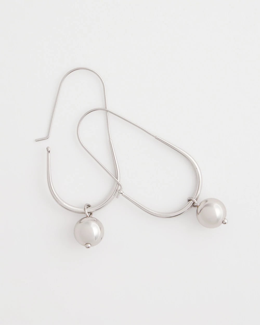 Chico's Jewelry Silver Bead Threader Earrings