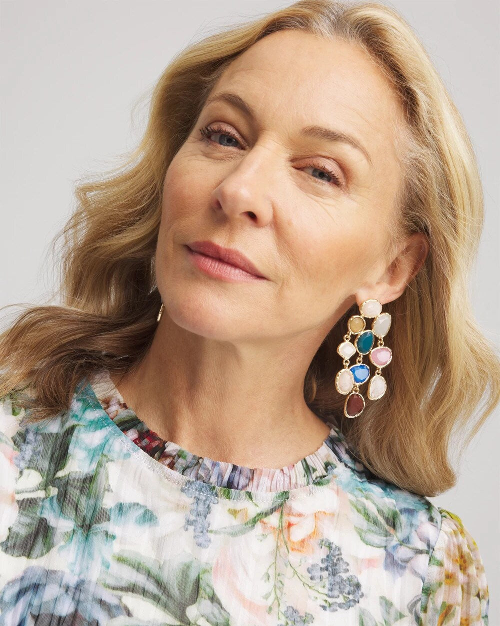 Chico's Jewelry No Droop® Rainbow Resin Drop Earrings