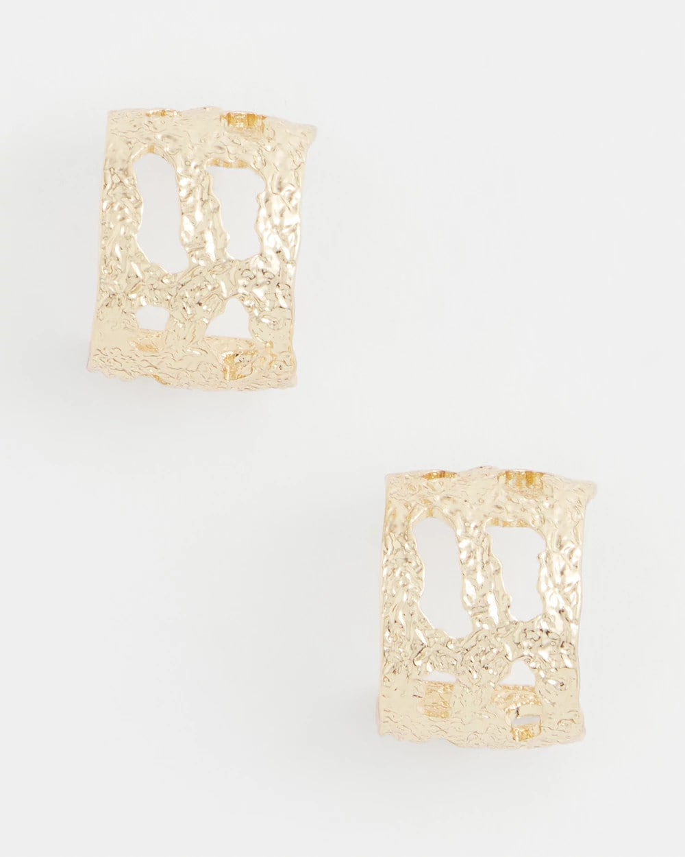 Chico's Jewelry No Droop® Cutout Goldtone Hoop Earrings