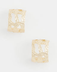 Chico's Jewelry No Droop® Cutout Goldtone Hoop Earrings