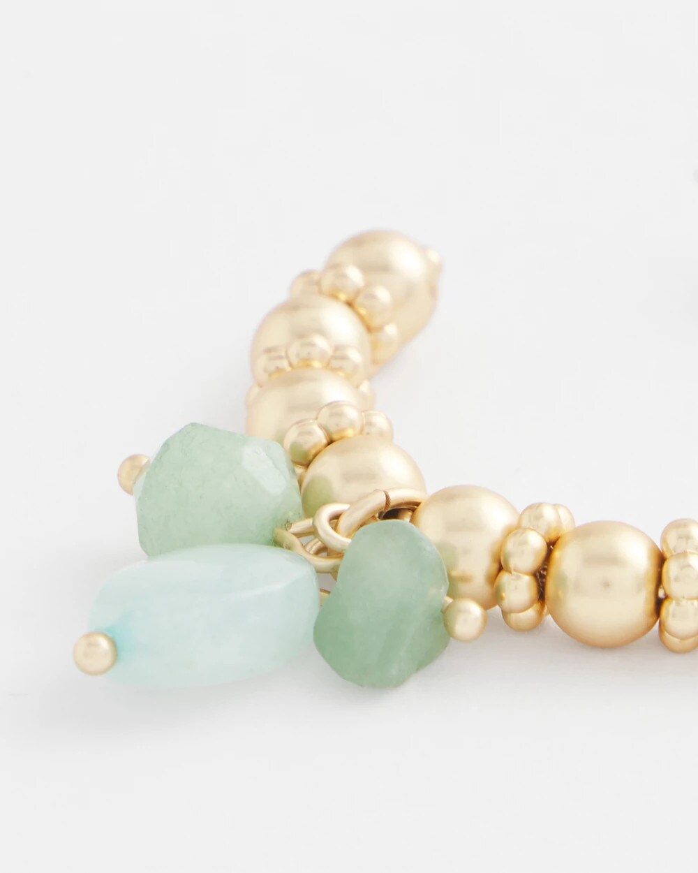 Chico's Jewelry No Droop® Gem Beaded Hoop Earrings