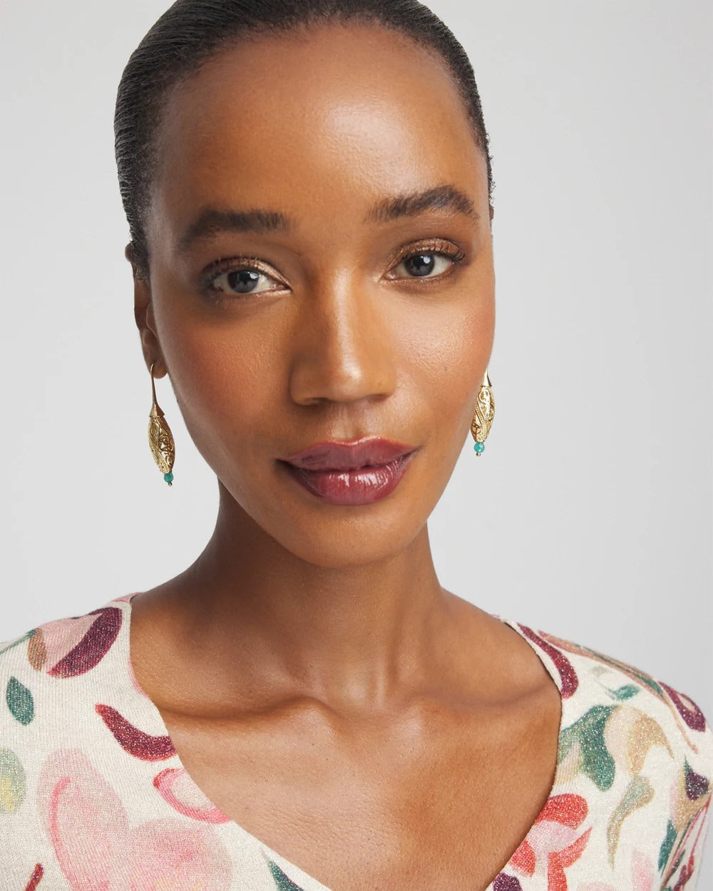 Chico's Jewelry Gold Lantern Drop Earrings