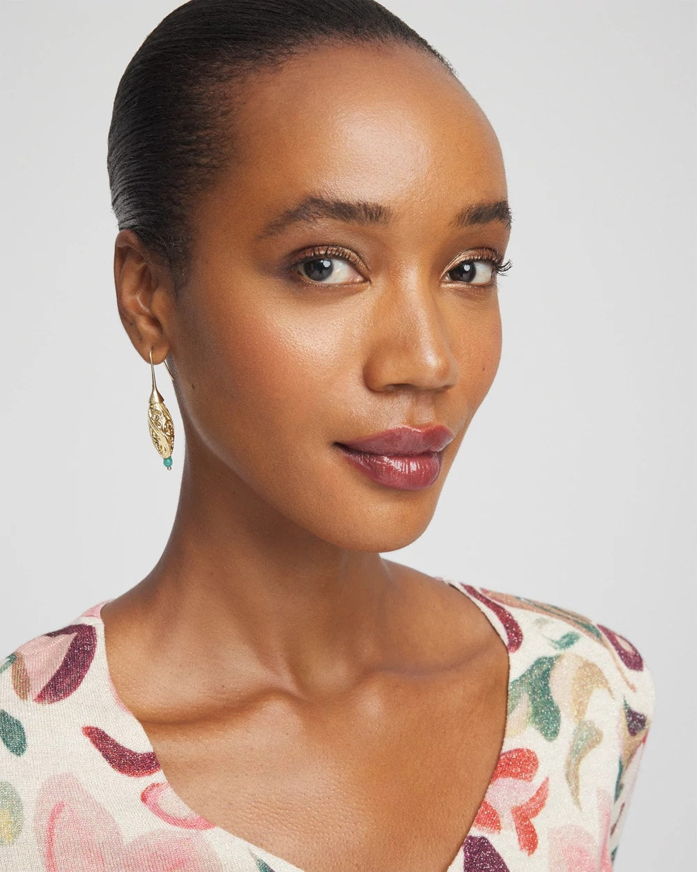 Chico's Jewelry Gold Lantern Drop Earrings