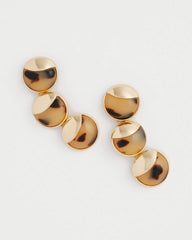 Chico's Jewelry No Droop® Golden Tortoise Linear Drop Earrings