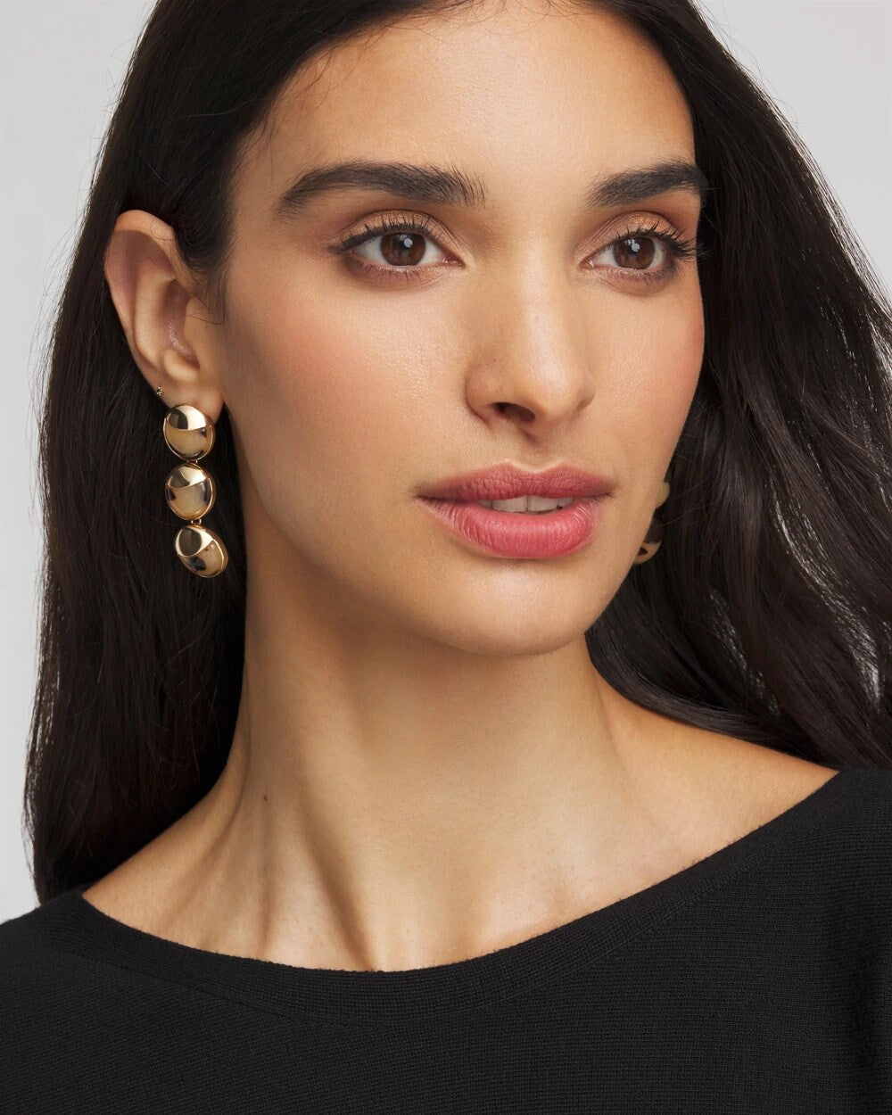 Chico's Jewelry No Droop® Golden Tortoise Linear Drop Earrings