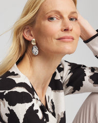 Chico's Jewelry No Droop™ Mixed-Metal Clip-On Earrings