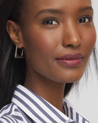 Chico's Jewelry No Droop® Silver Tone Square Hoops