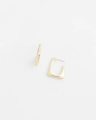 Chico's Jewelry No Droop® Gold Tone Square Hoops