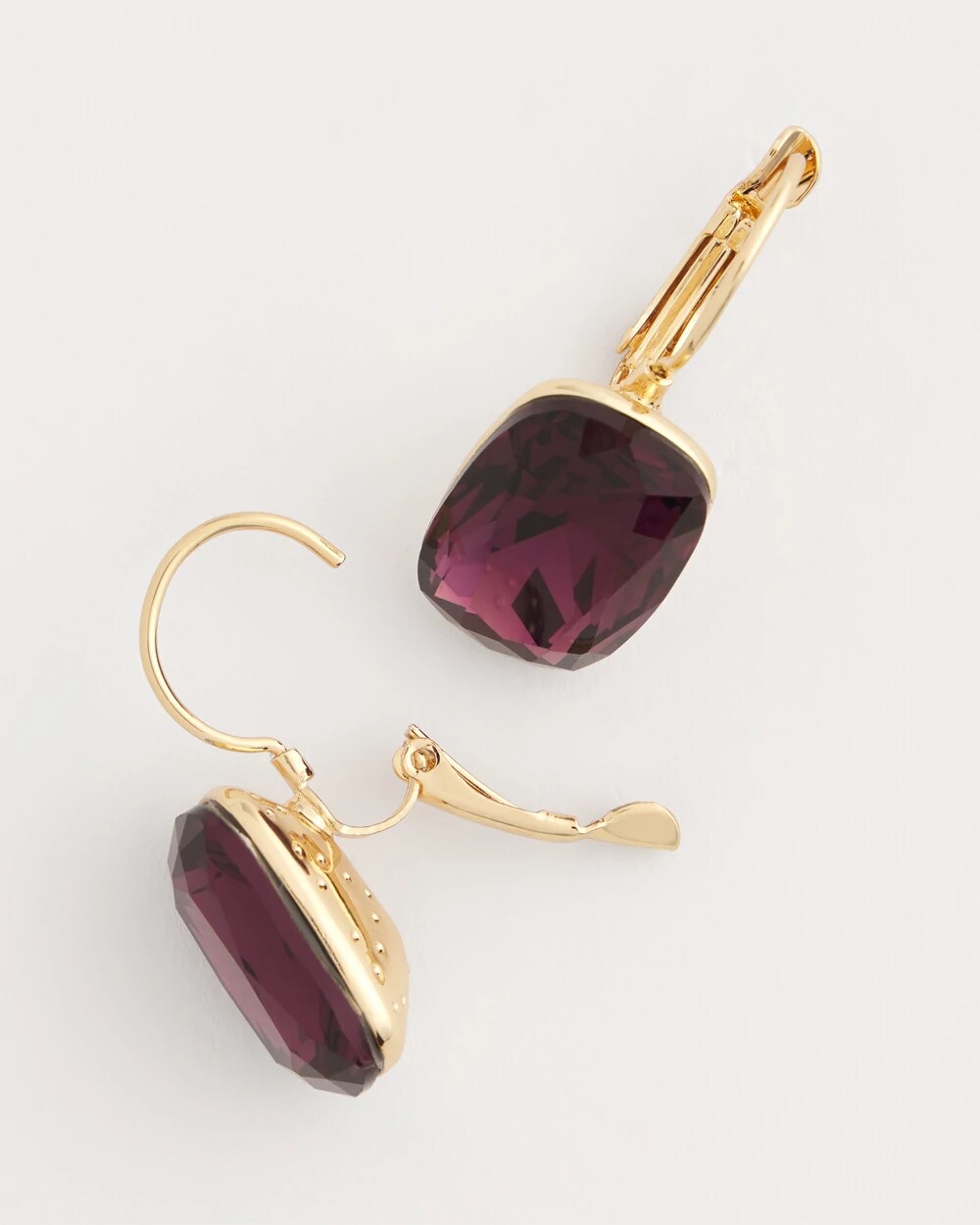 Chico's Jewelry Purple Gem Drop Earrings