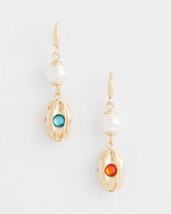 Chico's Jewelry No Droop® Goldtone Faux Pearl Earrings