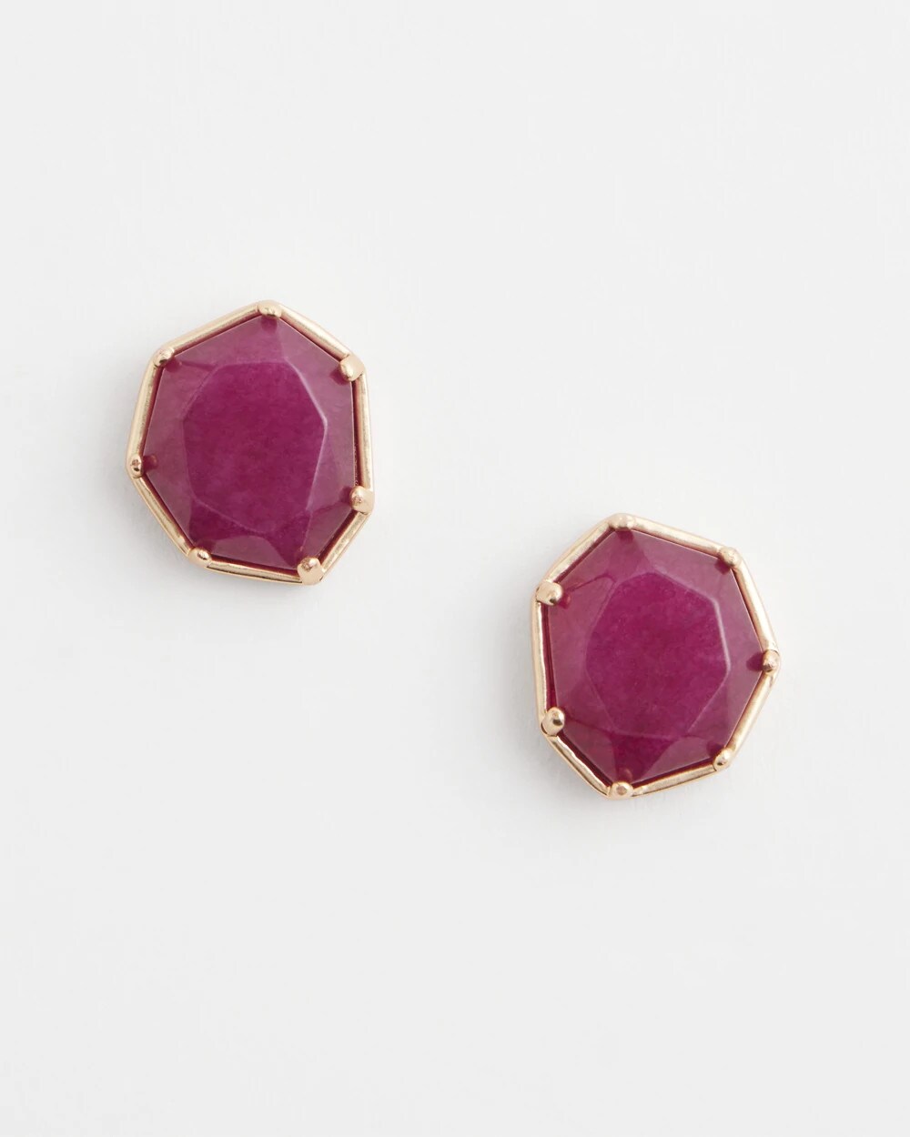 Chico's Jewelry No Droop® Jade Stud Earrings
