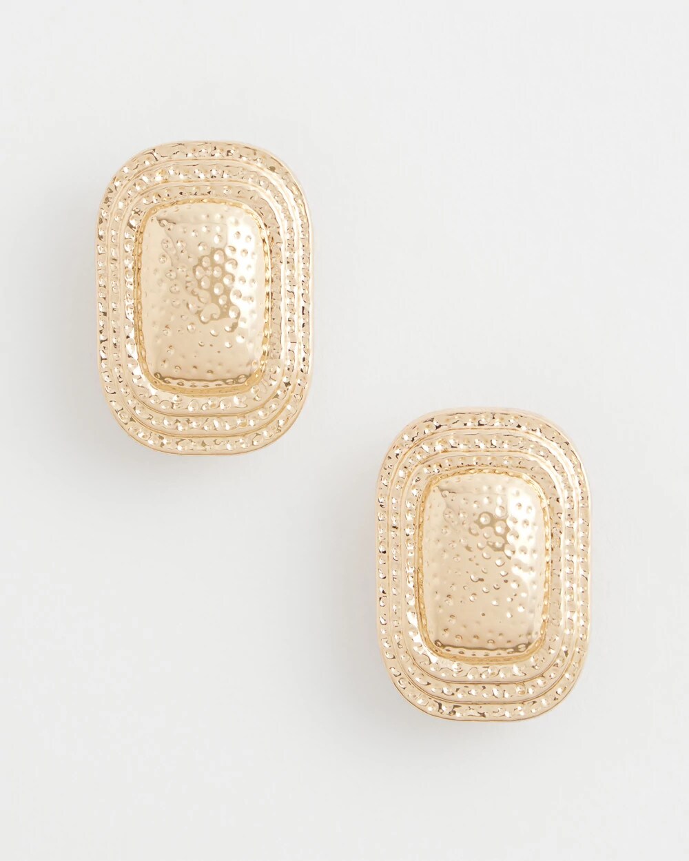 Chico's Jewelry No Droop® Goldtone Square Clip-On Earrings