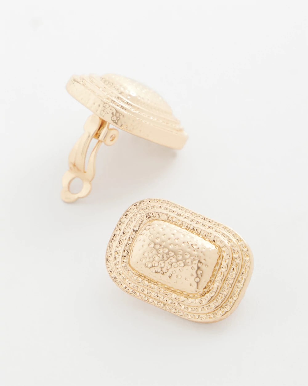Chico's Jewelry No Droop® Goldtone Square Clip-On Earrings
