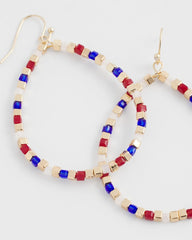 Chico's Jewelry No Droop® Red White & Blue Earrings