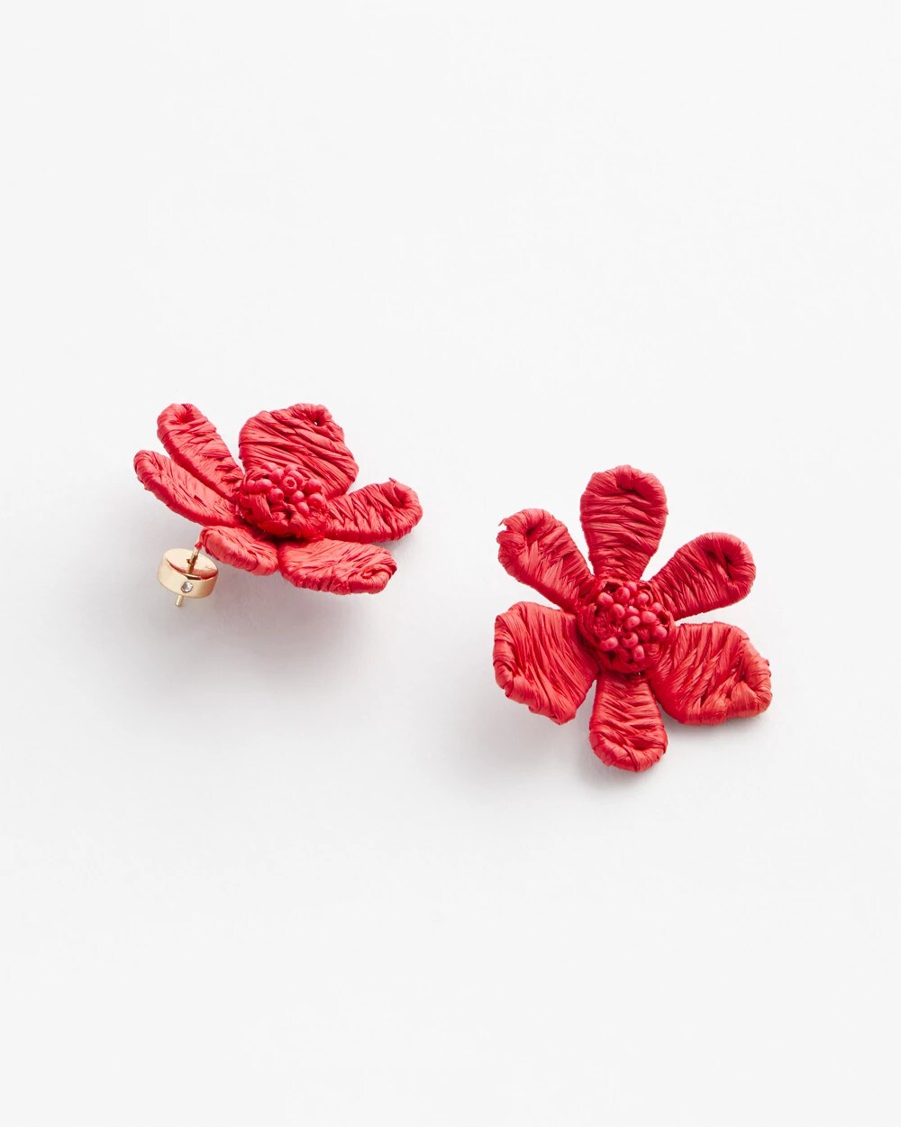 Chico's Jewelry No Droop™ Coral Floral Stud Earrings