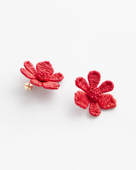 Chico's Jewelry No Droop™ Coral Floral Stud Earrings