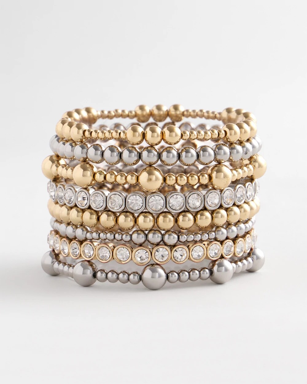 Chico's Jewelry Gold-tone Medium Bead Stretch Bracelet