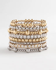 Chico's Jewelry Gold-tone Medium Bead Stretch Bracelet
