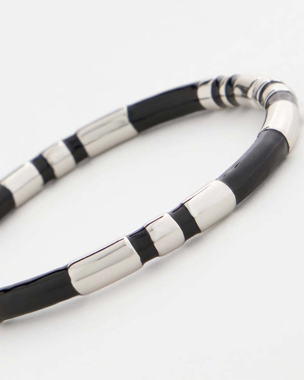 Chico's Jewelry Black Enamel Hinge Bangle