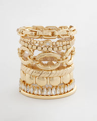 Chico's Jewelry Gold Link Stretch Bracelet