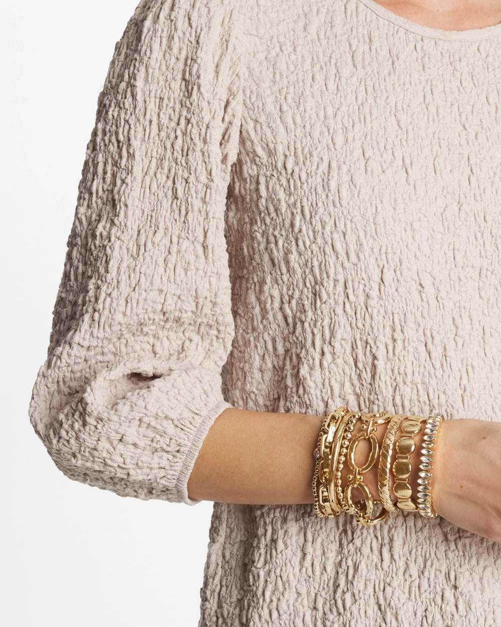Chico's Jewelry Gold Link Stretch Bracelet