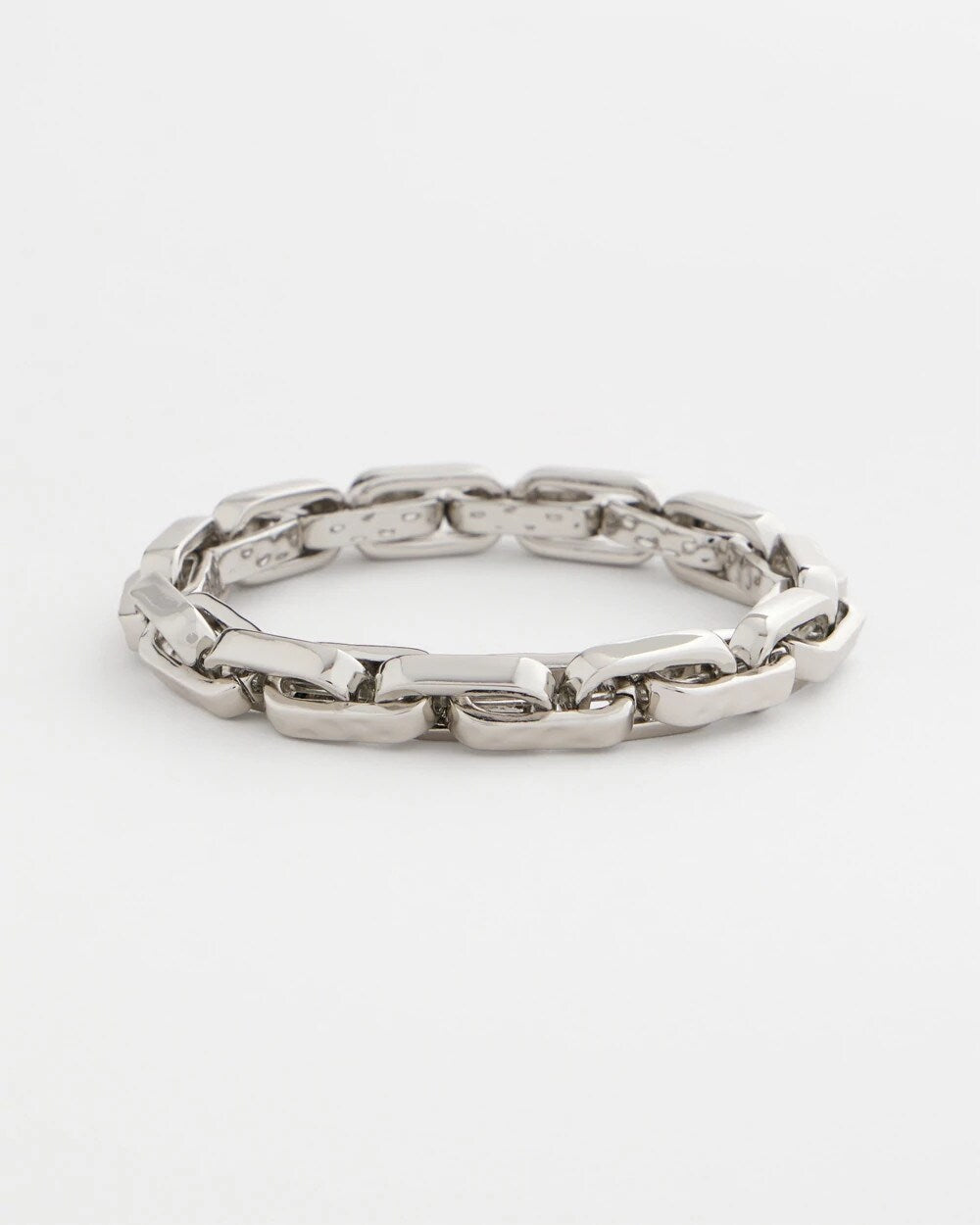 Chico's Jewelry Silver Link Stretch Bracelet