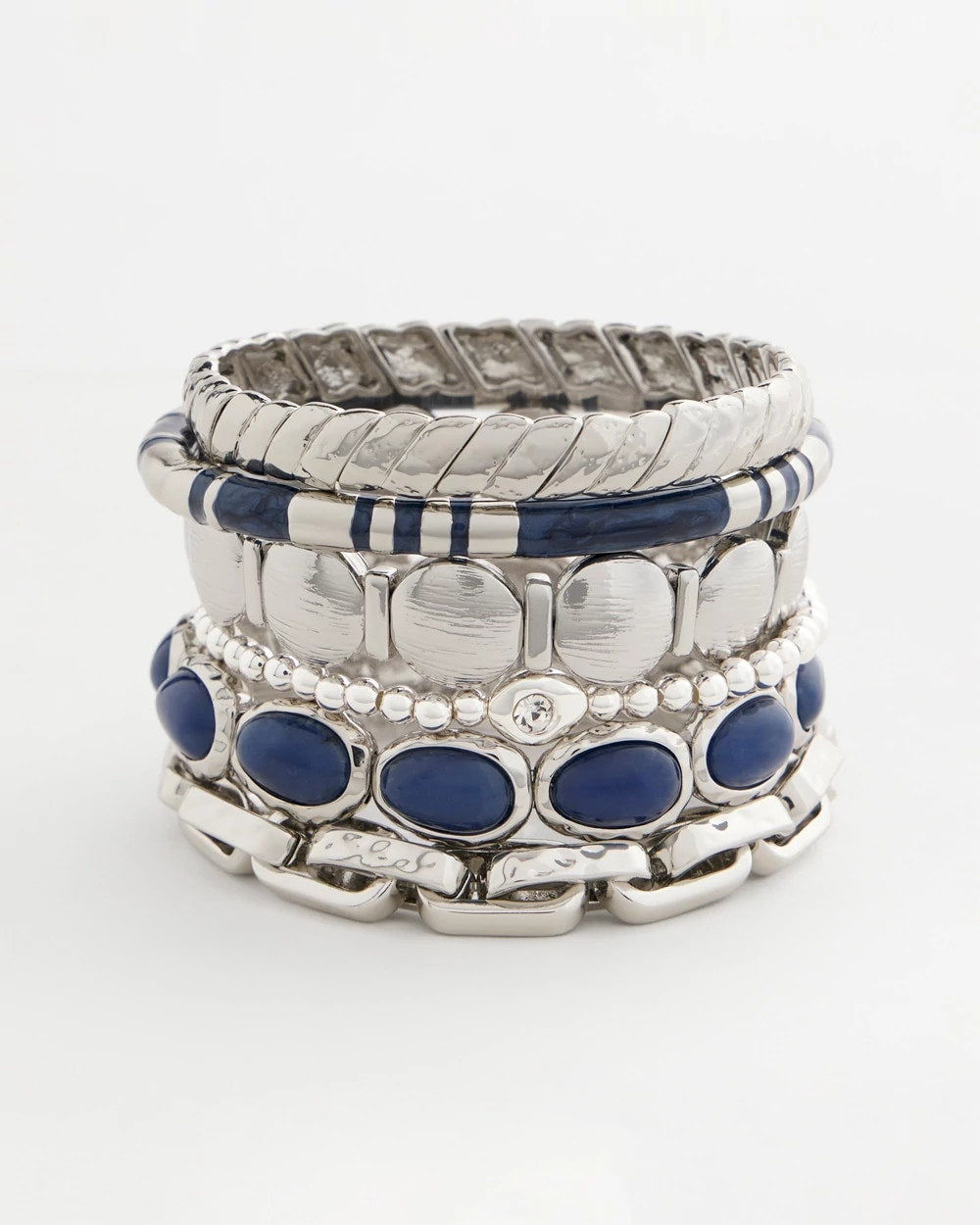 Chico's Jewelry Silver Link Stretch Bracelet