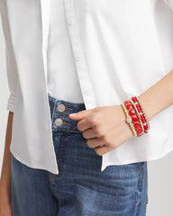 Chico's Jewelry Reversible Round Stretch Bracelet