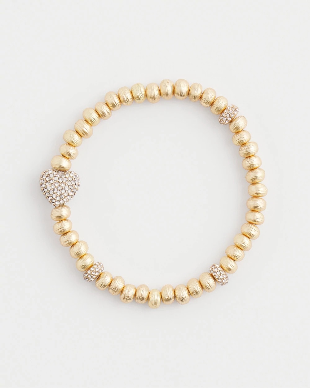 Chico's Jewelry Gold Heart Stretch Bracelet