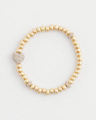 Chico's Jewelry Gold Heart Stretch Bracelet