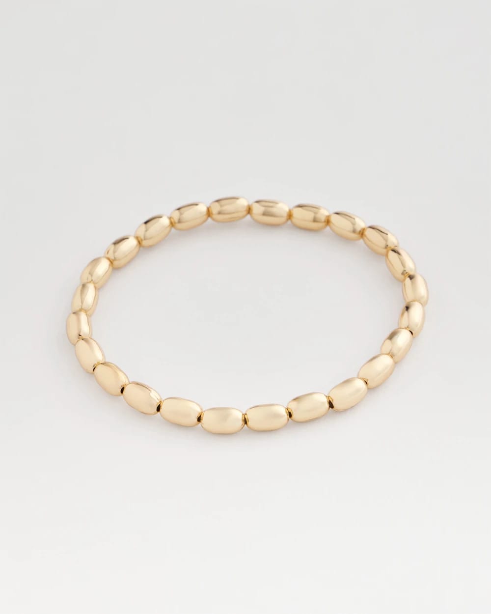 Chico's Jewelry Goldtone Oval Beaded Stretch Bracelet